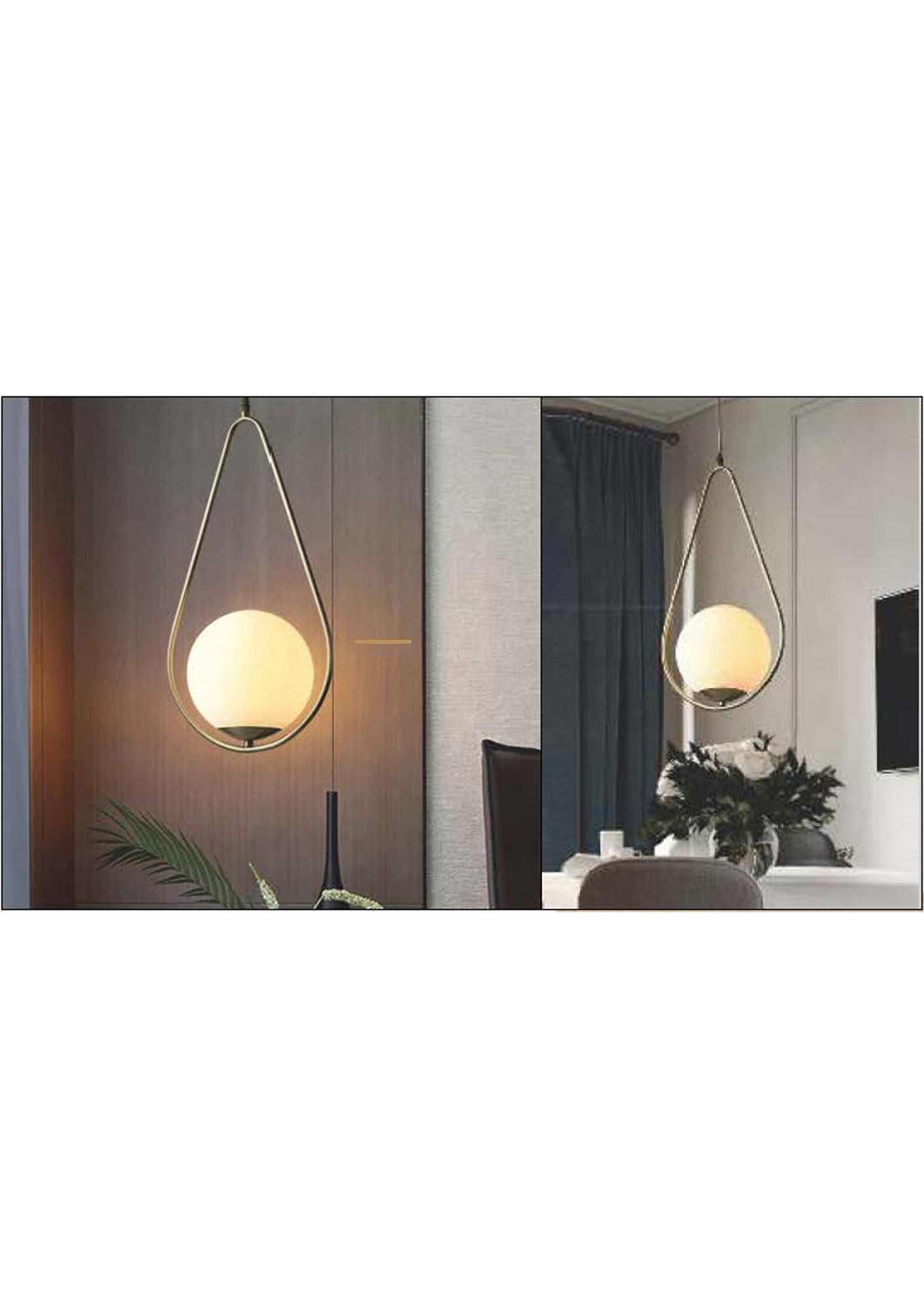 Beyond Lights - Brass Globe Pendant- GL